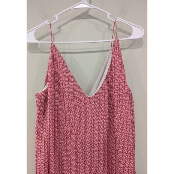 C/Meo Collective V-neck Red White Midi Dress Size Small - Picture 2 of 7